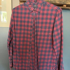 J Crew Plaid Button Up size Men’s Large